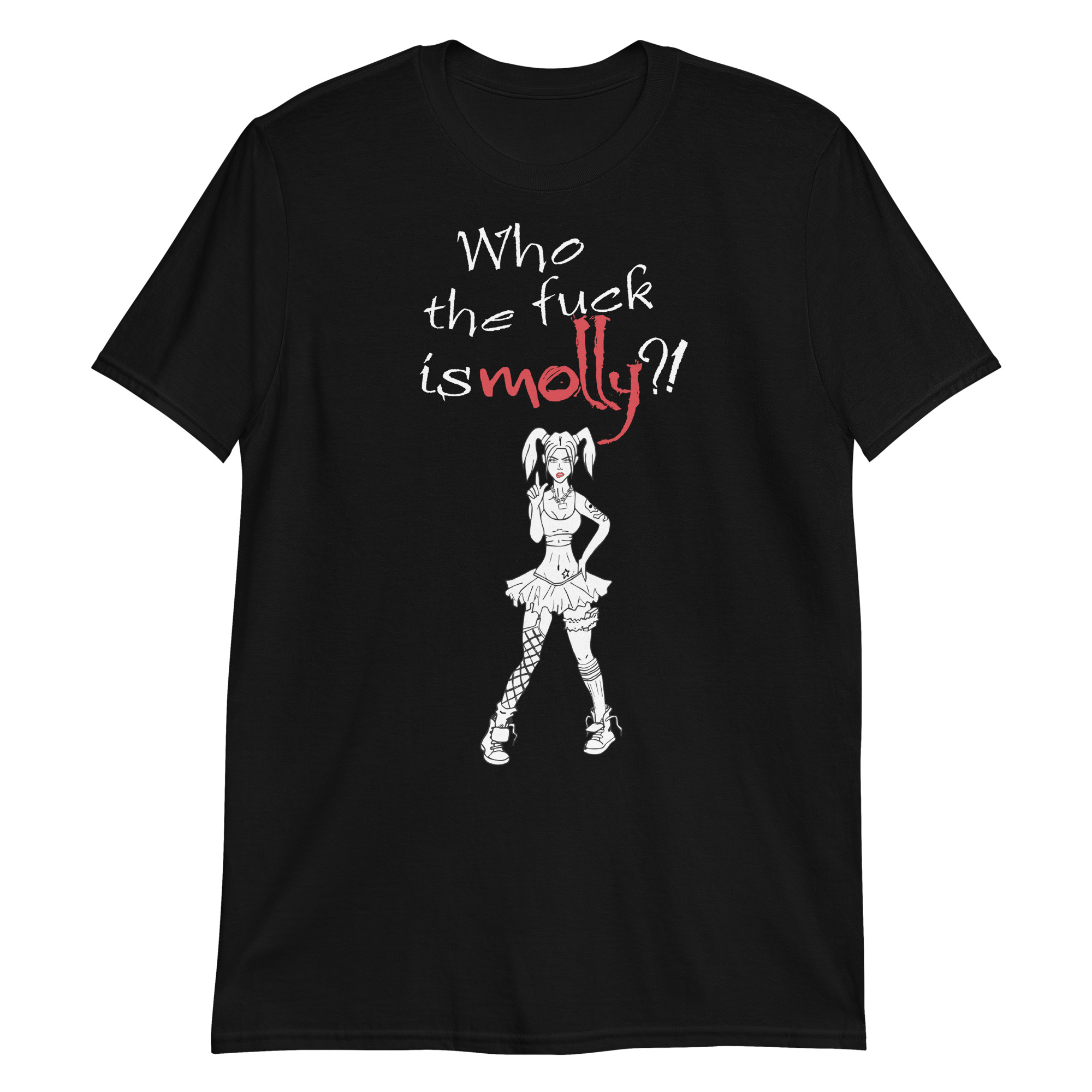 WTF is Molly? with Reverse Logo - Short-Sleeve Unisex T-Shirt - Image 6